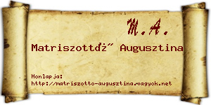 Matriszottó Augusztina névjegykártya